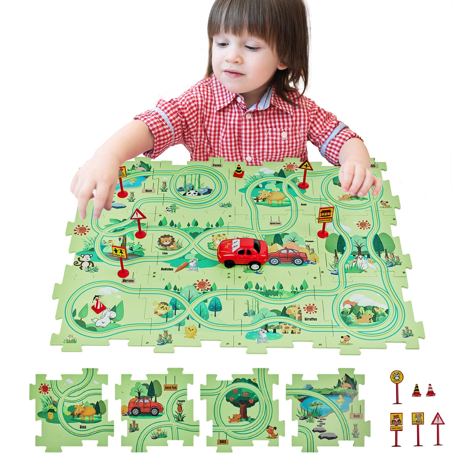 Wild Forest STEM Builders 12-Piece Creative Puzzle Set